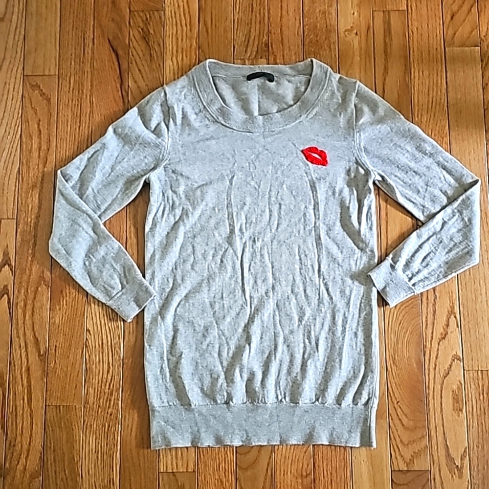 J. Crew lightweight gray cashmere sweater XS
